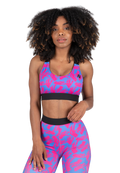 Colby Sports Bra - Blue/Pink