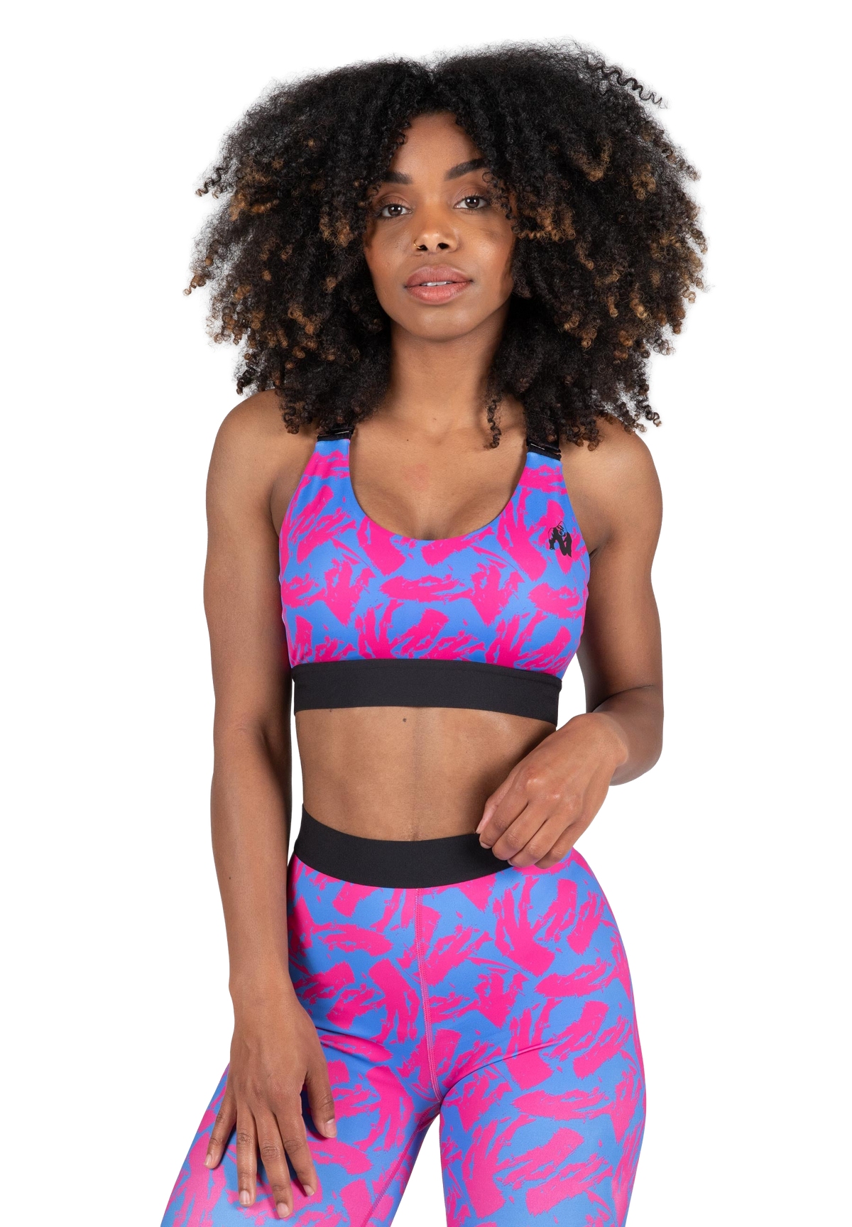 Colby Sports Bra - Blue/Pink