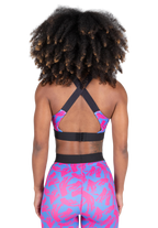 Colby Sports Bra - Blue/Pink