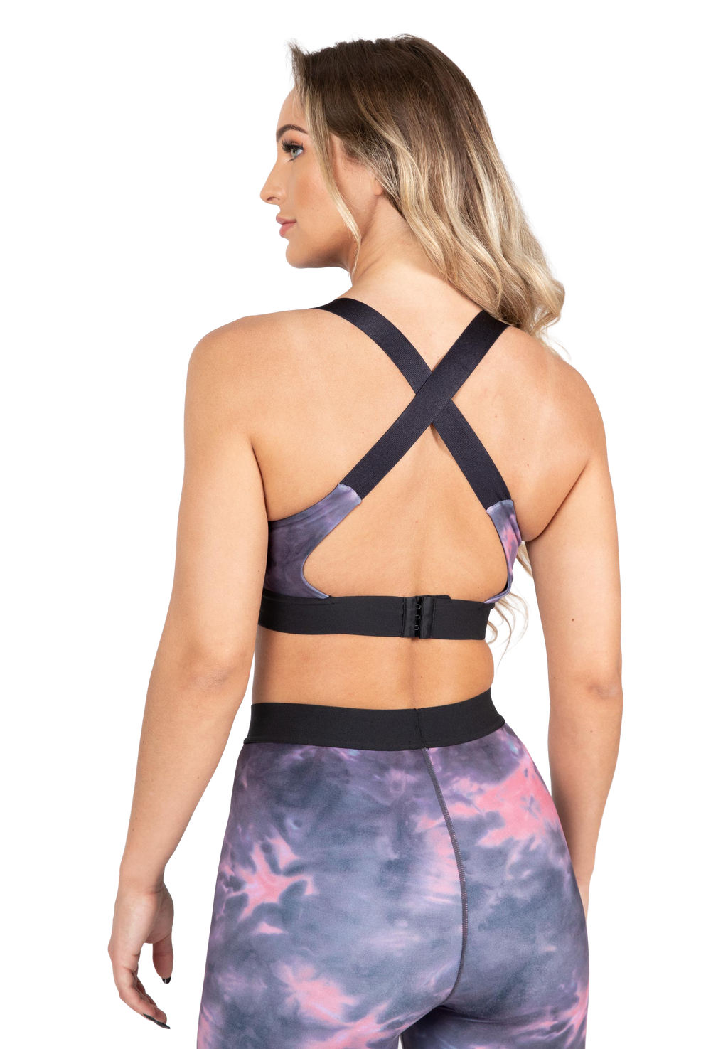 Colby Sports Bra - Gray/Pink