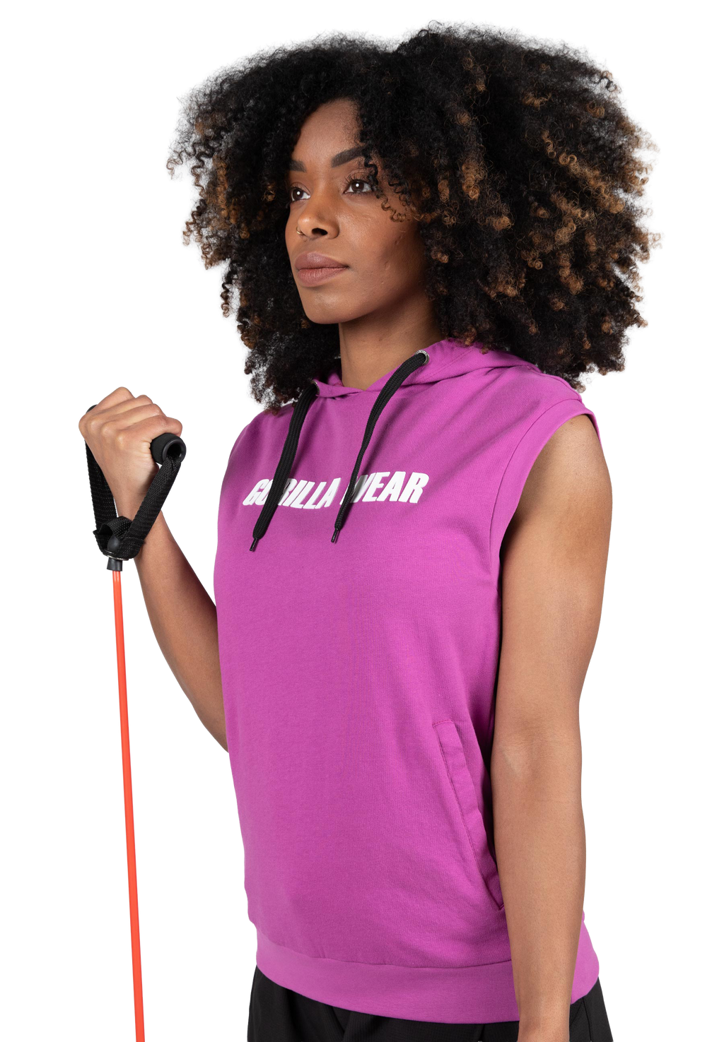 Virginia Sleeveless Hoodie - Pink
