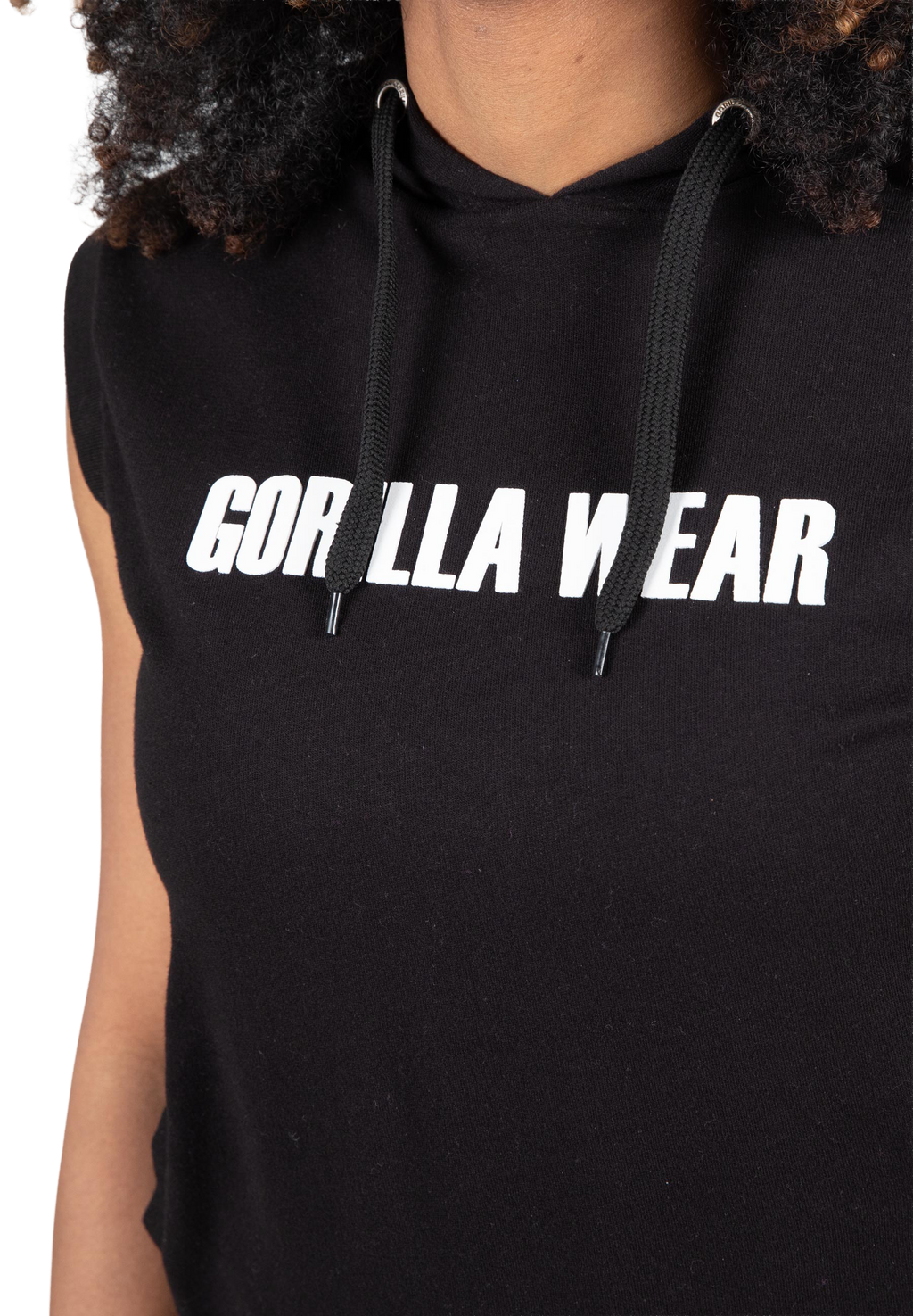 Virginia Sleeveless Hoodie - Black