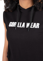 Virginia Sleeveless Hoodie - Black