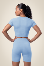 Selah Seamless Crop Top - Light Blue