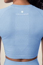 Selah Seamless Crop Top - Light Blue