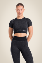 Selah Seamless Crop Top - Black