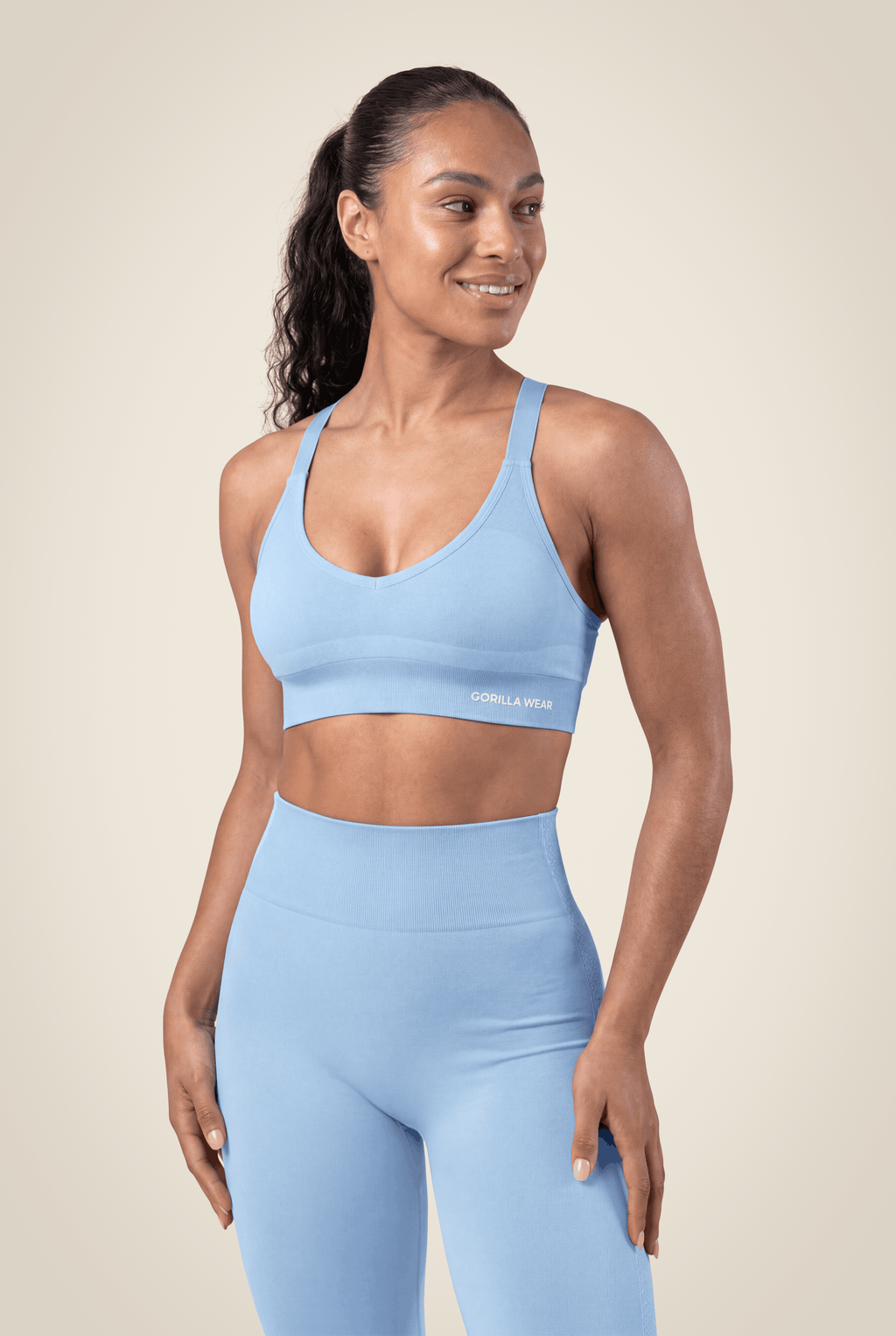 Selah Seamless Sports Bra - Light Blue