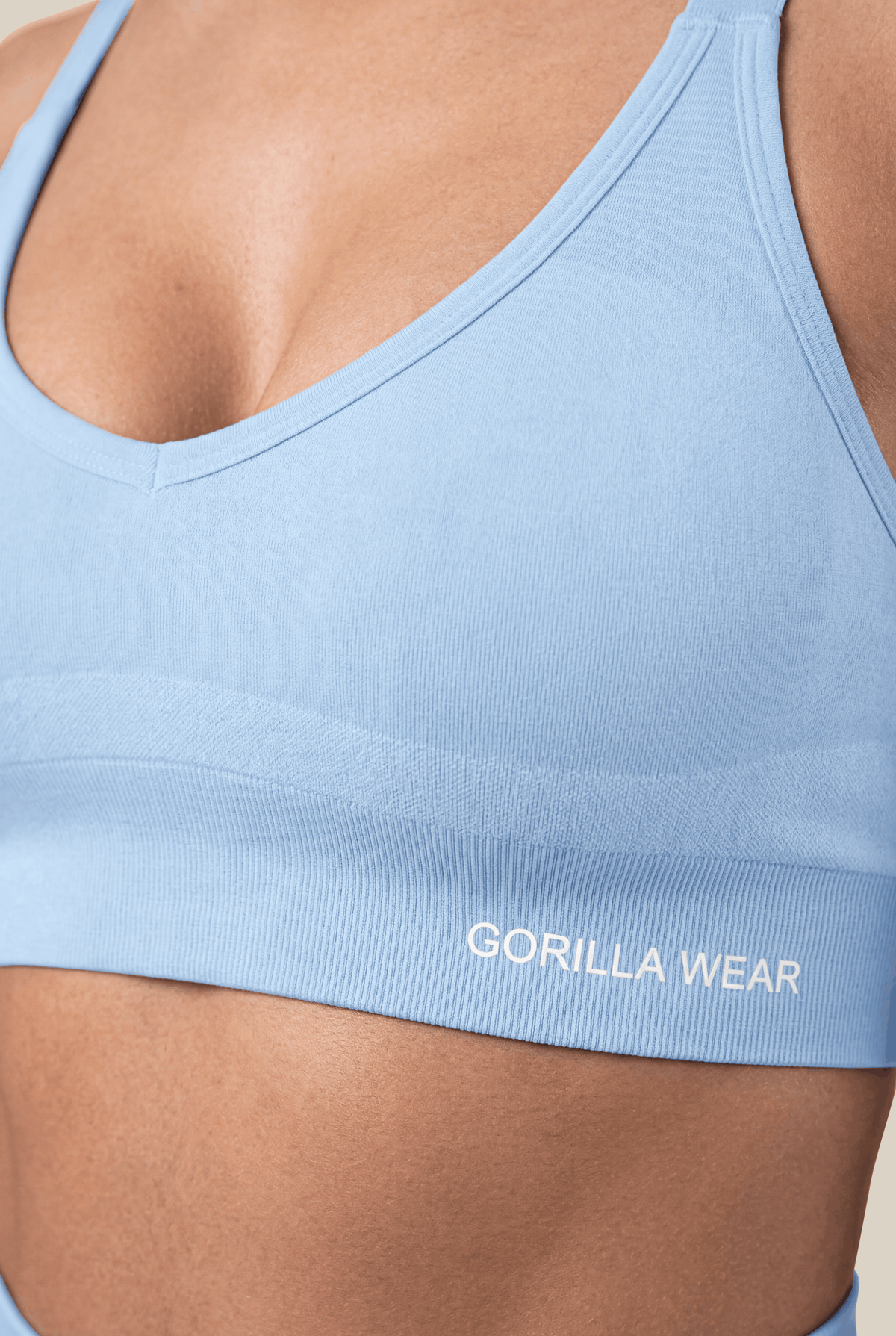 Selah Seamless Sports Bra - Light Blue