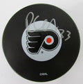 Riley Cote Philadelphia Flyers Autographed/Signed Flyers Logo Puck PASS 144556