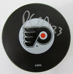 Riley Cote Philadelphia Flyers Autographed/Signed Flyers Logo Puck PASS 144556