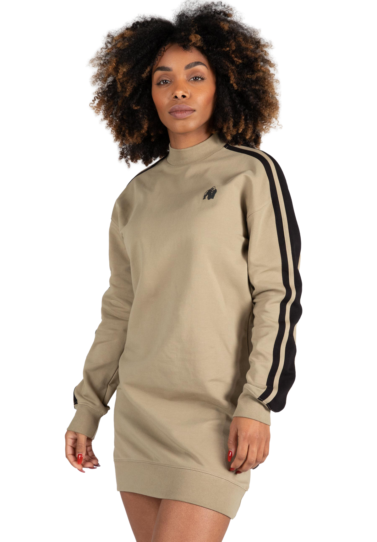 Isabella Sweatshirt Dress - Beige