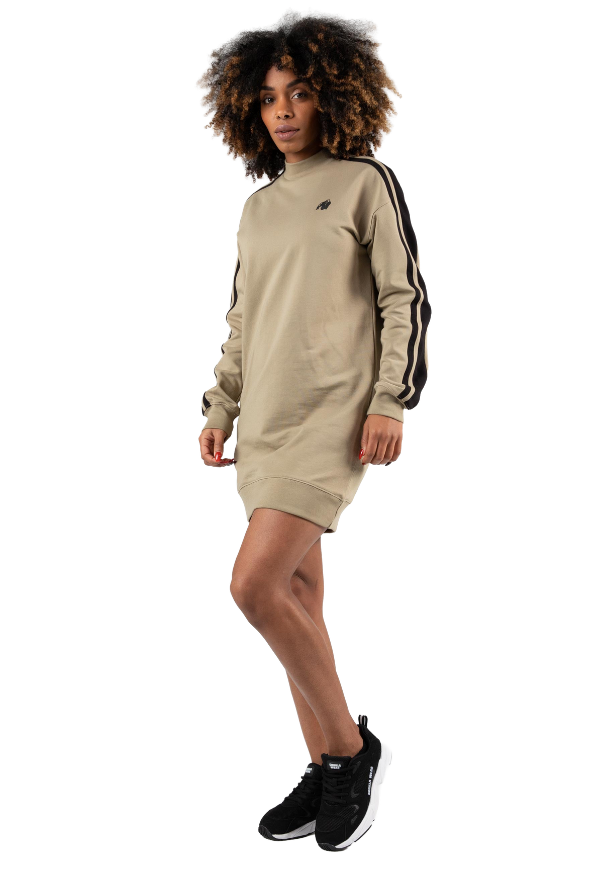 Isabella Sweatshirt Dress - Beige