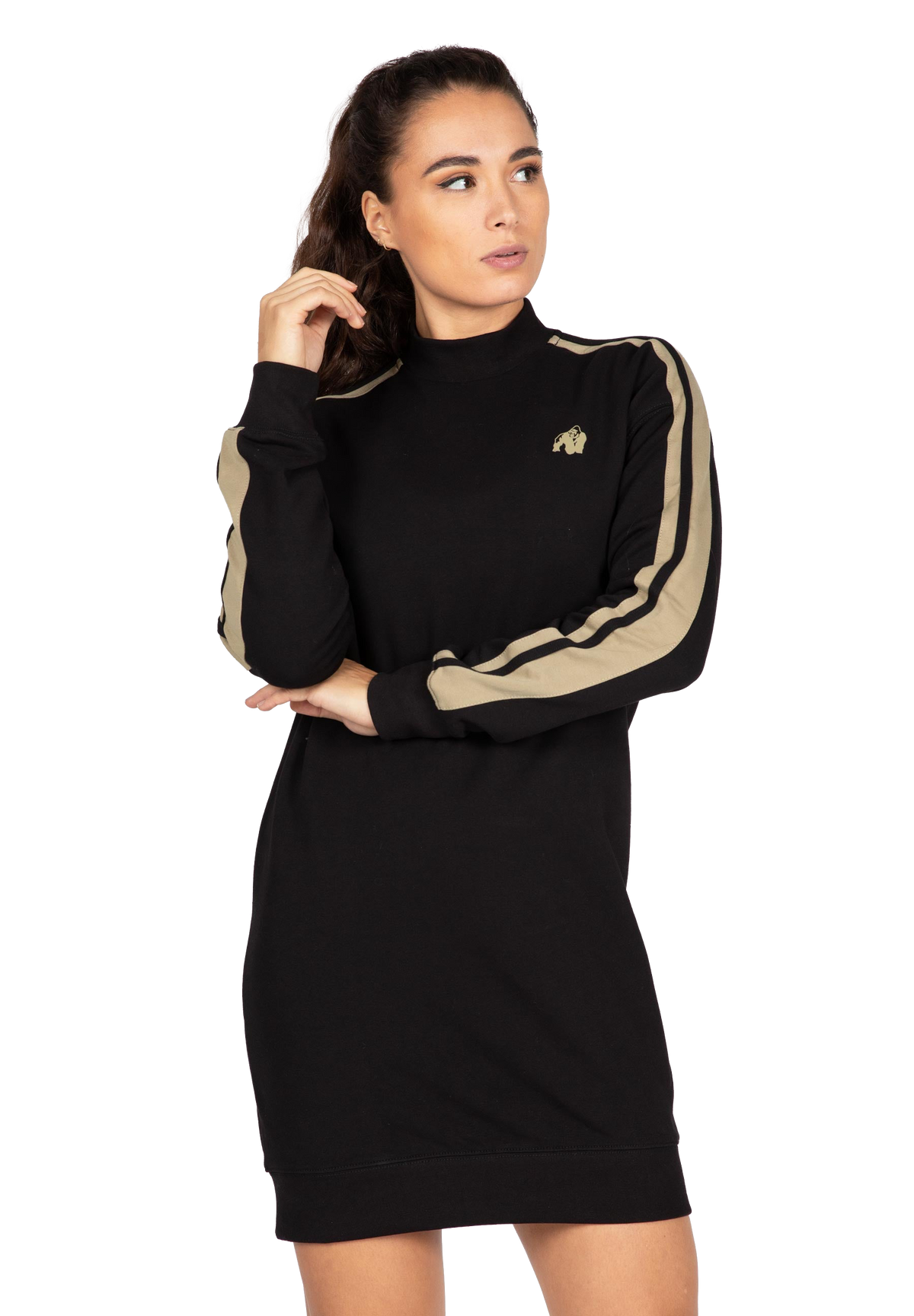 Isabella Sweatshirt Dress - Black