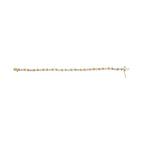 10K Two-Tone Gold 1/2 Cttw Diamond Alternating 3 Stone and X-Link 7" Bracelet (I-J Color, I2-I3 Clarity)