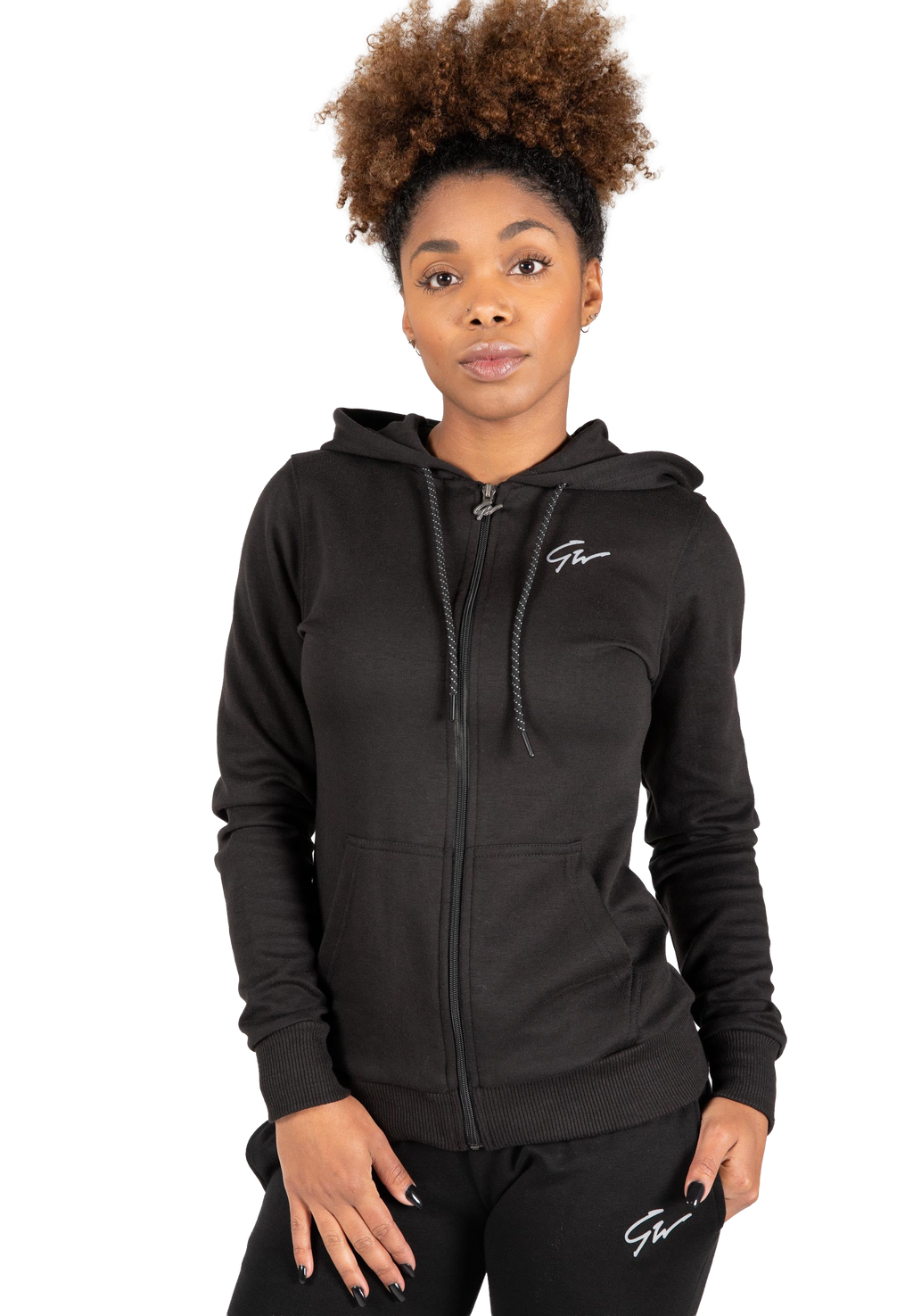 Pixley Zipped Hoodie - Black