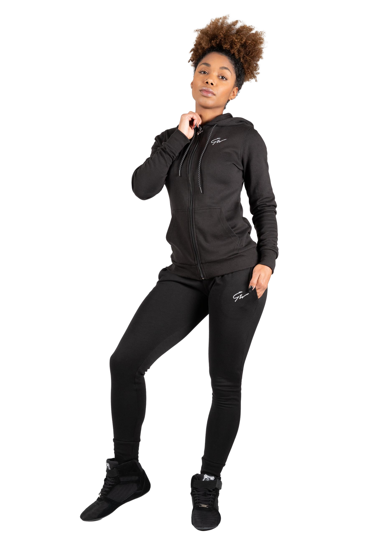 Pixley Zipped Hoodie - Black
