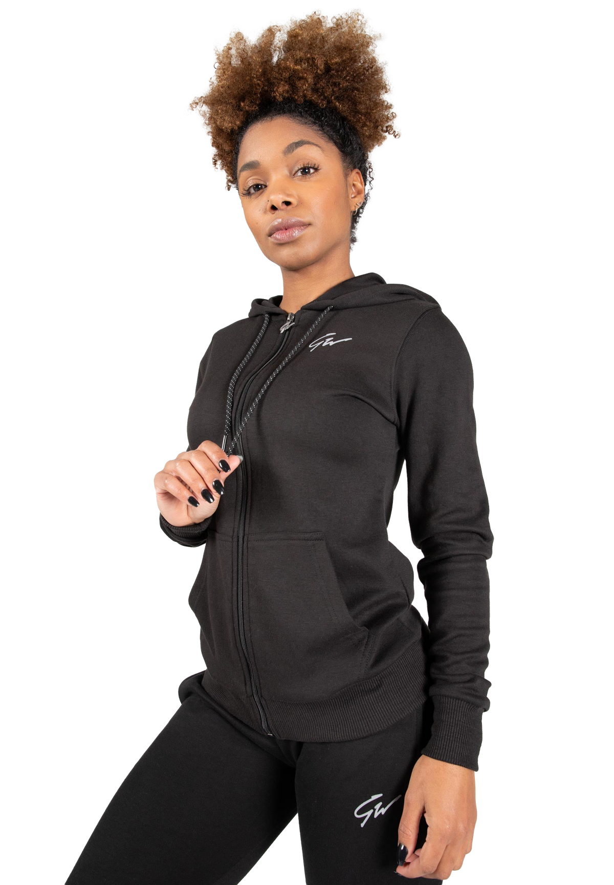 Pixley Zipped Hoodie - Black