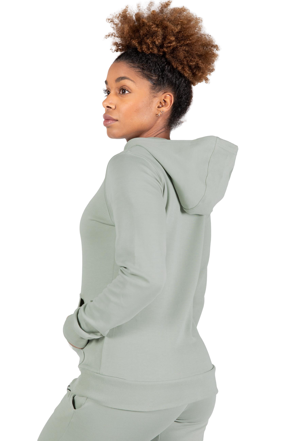 Pixley Zipped Hoodie - Light Green