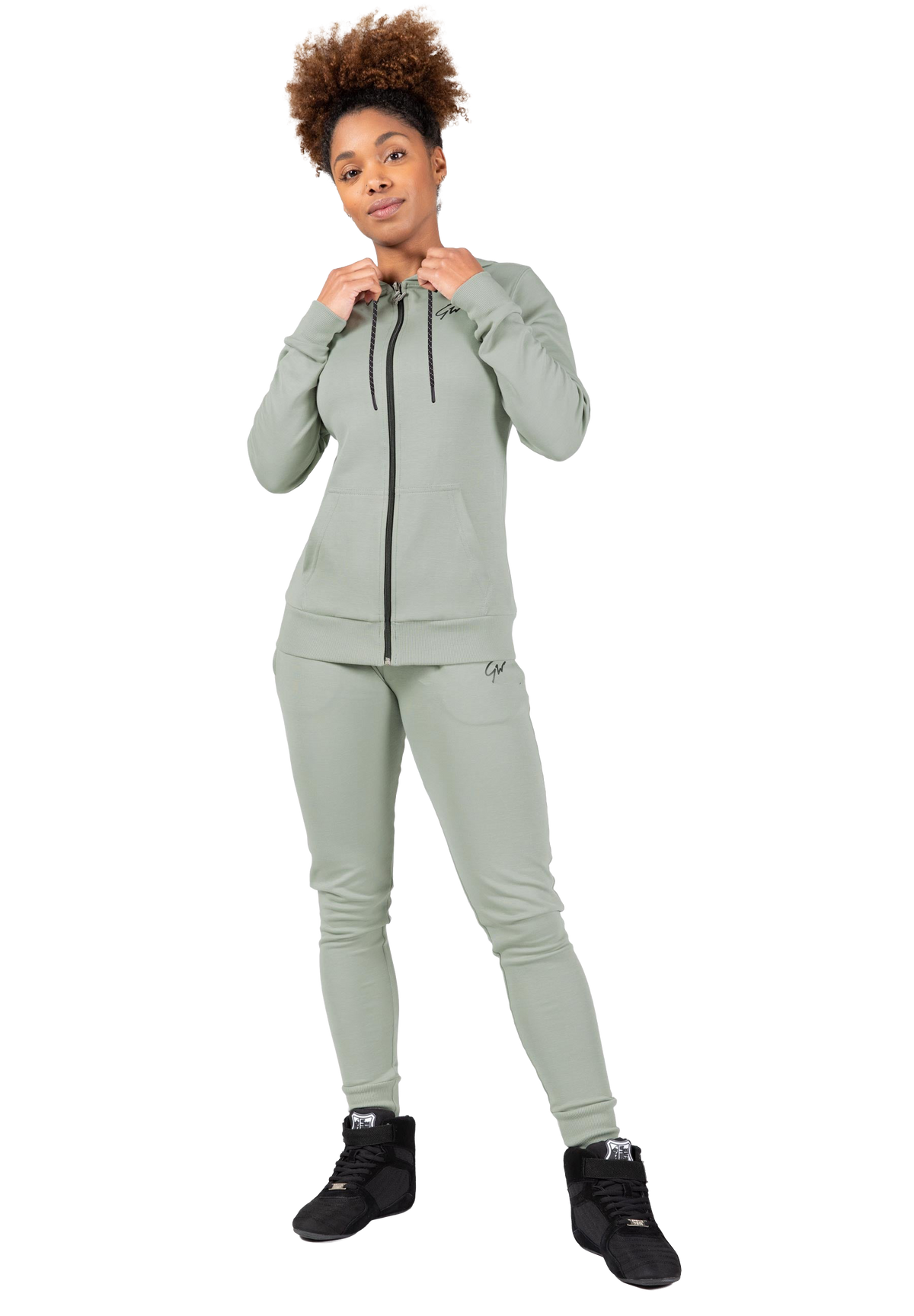 Pixley Zipped Hoodie - Light Green