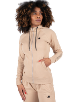 Marion Zipped Hoodie - Beige