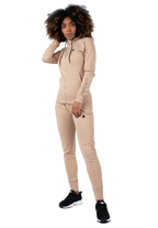 Marion Zipped Hoodie - Beige