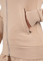 Marion Zipped Hoodie - Beige
