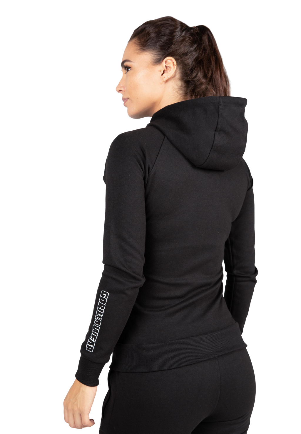 Marion Zipped Hoodie - Black