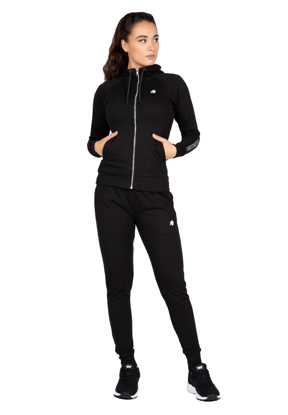 Marion Zipped Hoodie - Black