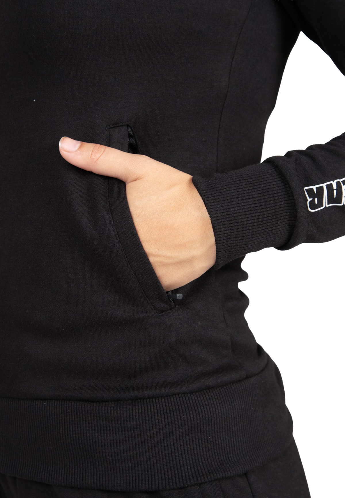 Marion Zipped Hoodie - Black