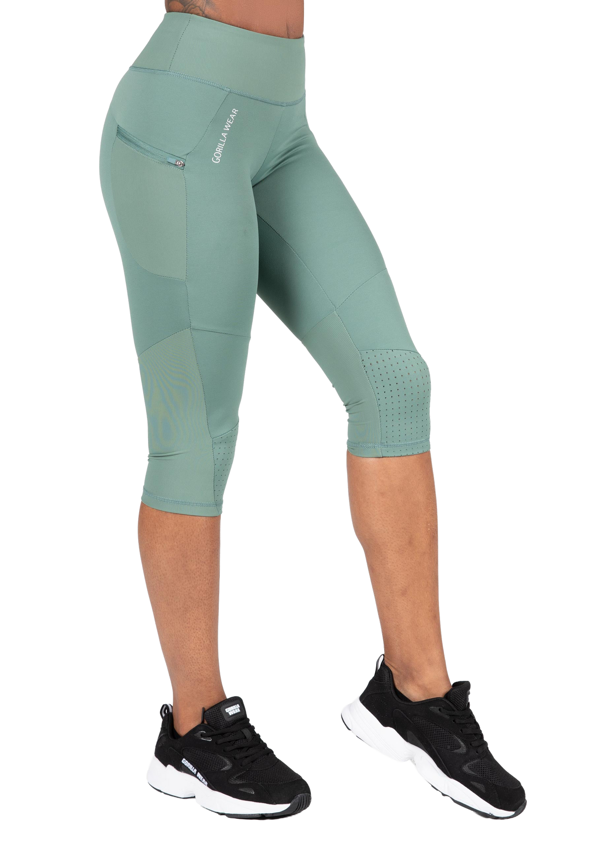 Monroe Cropped Leggings - Green