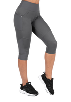 Monroe Cropped Leggings - Gray