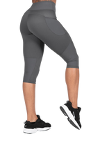 Monroe Cropped Leggings - Gray