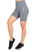 Quincy Seamless Cycling Shorts - Gray Melange