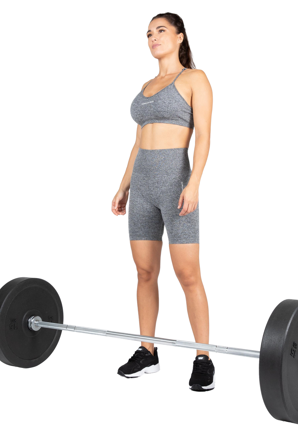 Quincy Seamless Cycling Shorts - Gray Melange