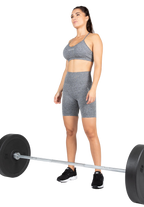 Quincy Seamless Cycling Shorts - Gray Melange
