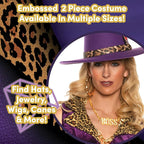 Velvet Pimp 70's Retro Disco Women Purple Dollars & Dreams Costume