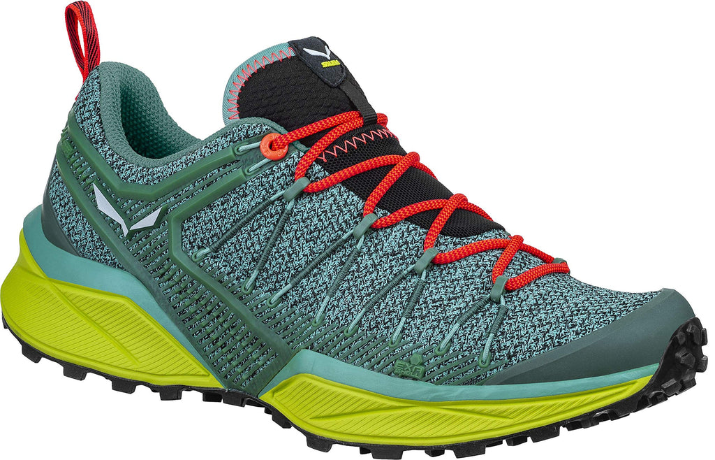 Salewa Women's Dropline Speed Hiking Shoes - Feld Green/Fluo Coral