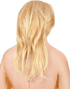 Adult Fabric Doll Mask with Attached Long Blonde Wig