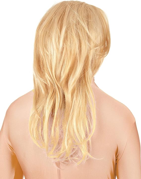 Adult Fabric Doll Mask with Attached Long Blonde Wig