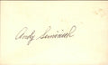 Andy Seminick Philadelphia Phillies d.2004 Signed/Auto 3x5 Index Card 162543