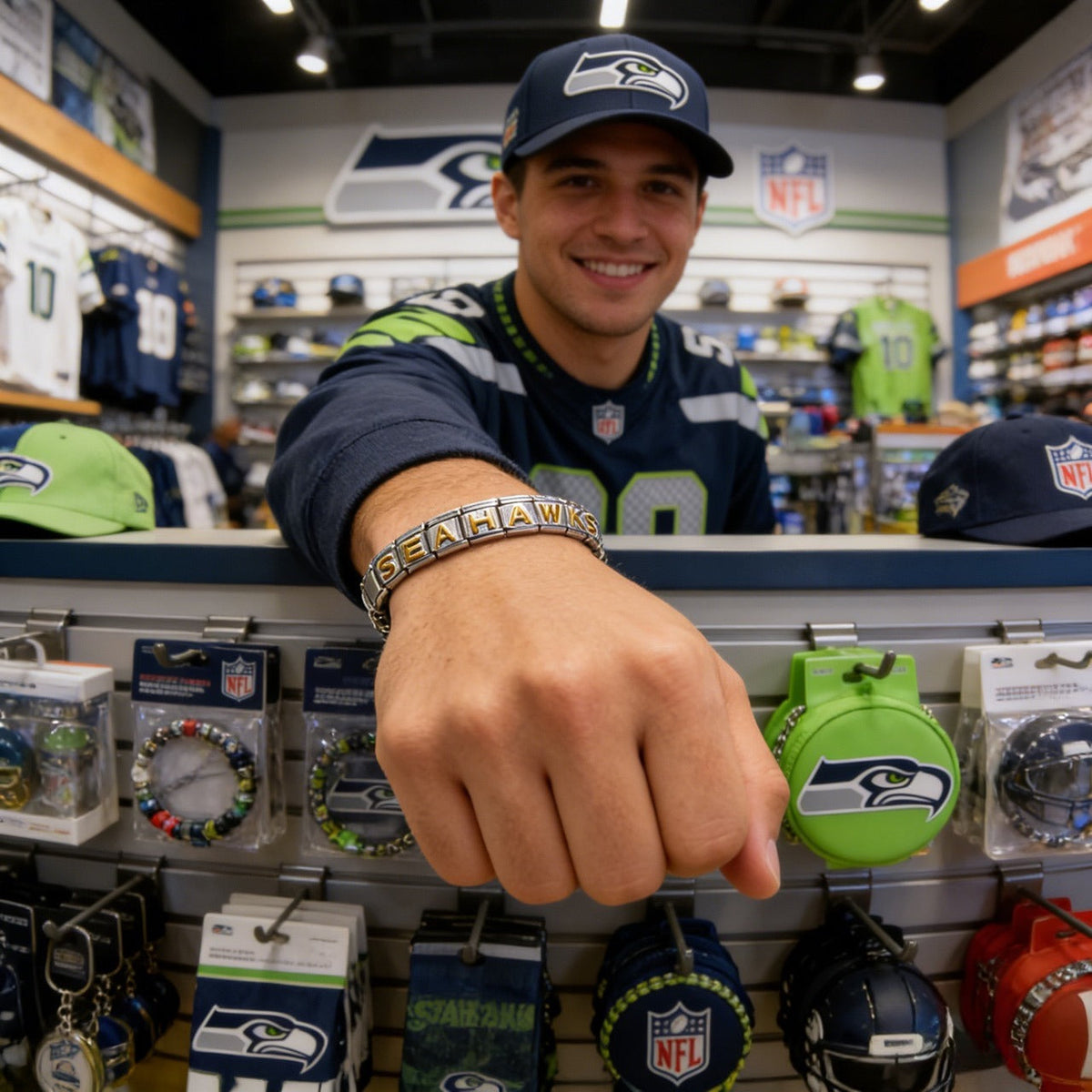 Seattle Seahawks Italian Charm Bracelet – Personalized Fan Gift for  for Birthdays, Holidays & Game Day