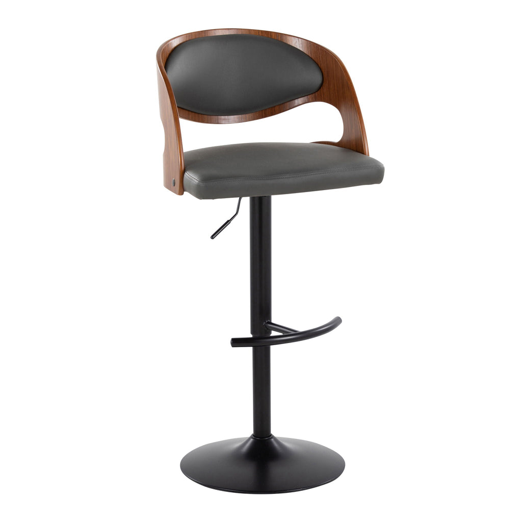 Pino - Mid Century Modern Adjustable Barstool With Swivel (Set of 2)