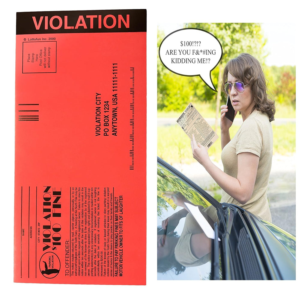 🚗 Fake Parking Tickets – Set of 10 Hilarious Gag Prank Citations