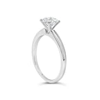 14K White Gold 1.0 Cttw Round Lab Grown Diamond 4 Prong Solitaire Engagement Ring (F-G Color, VS2-SI1 Clarity) - Ring Size 7