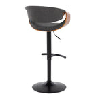 Curvo - Mid Century Modern Adjustable Barstool With Swivel (Set of 2)