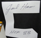 Jack Ham HOF Signed/Inscr Black Steelers Custom Football Jersey Becket 192384