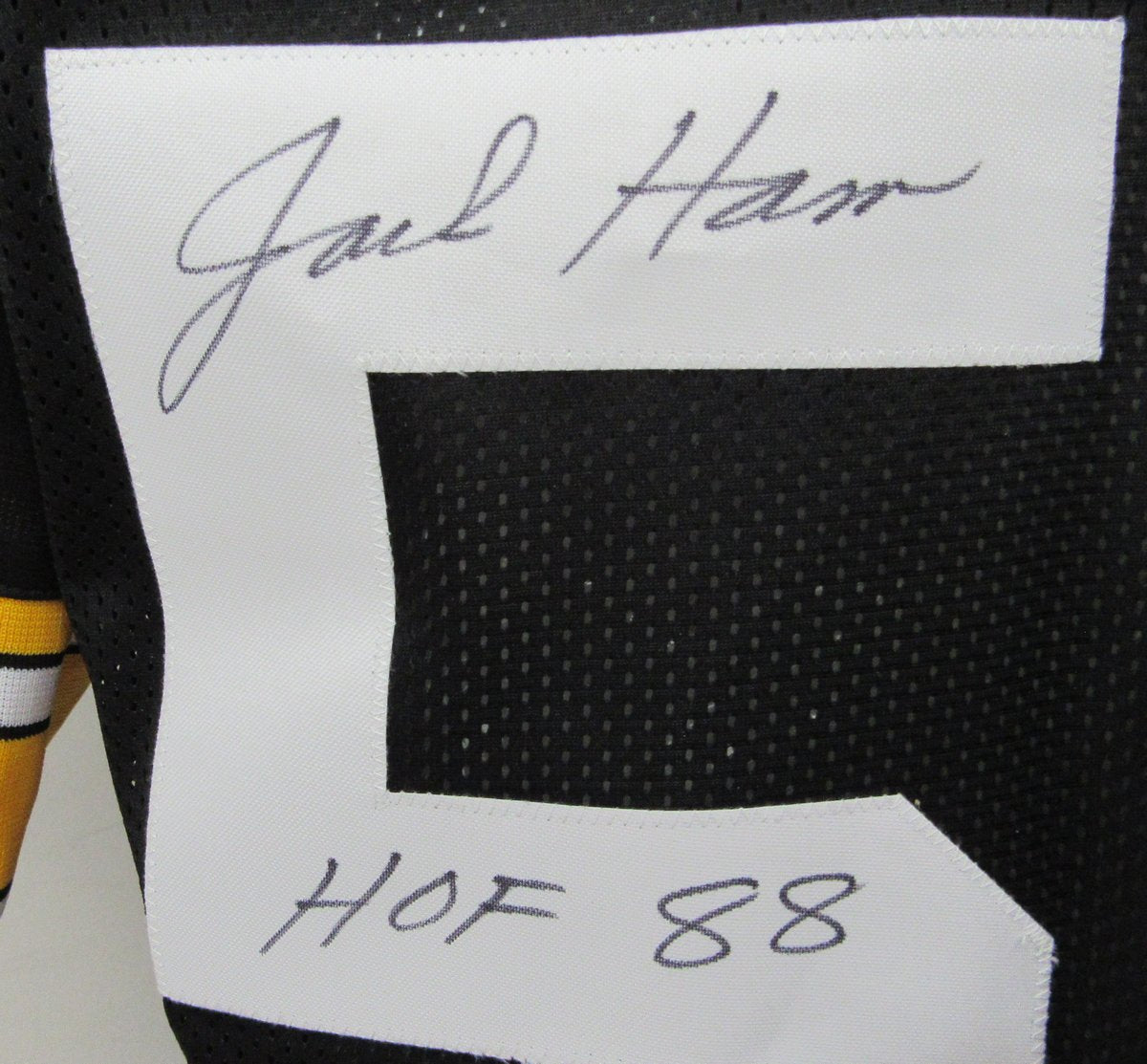 Jack Ham HOF Signed/Inscr Black Steelers Custom Football Jersey Becket 192384
