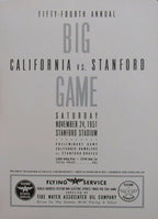 1951 California vs. Stanford College Football Game Souvenir Program 163184