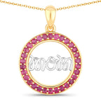 0.64 Carat Genuine Ruby .925 Sterling Silver Pendant