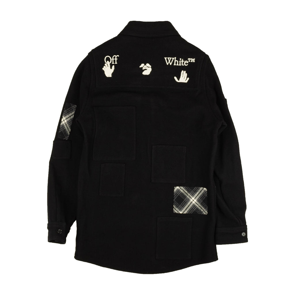 Black Logo Button Down Overshirt